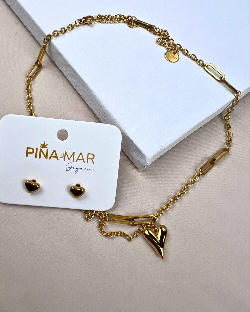 Set Collar y Aretes Cartagena Mujer / E-122S2426