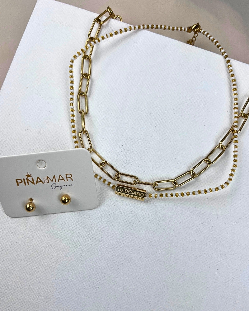 Set Collar y Aretes Kioto Mujer / E-122S2377