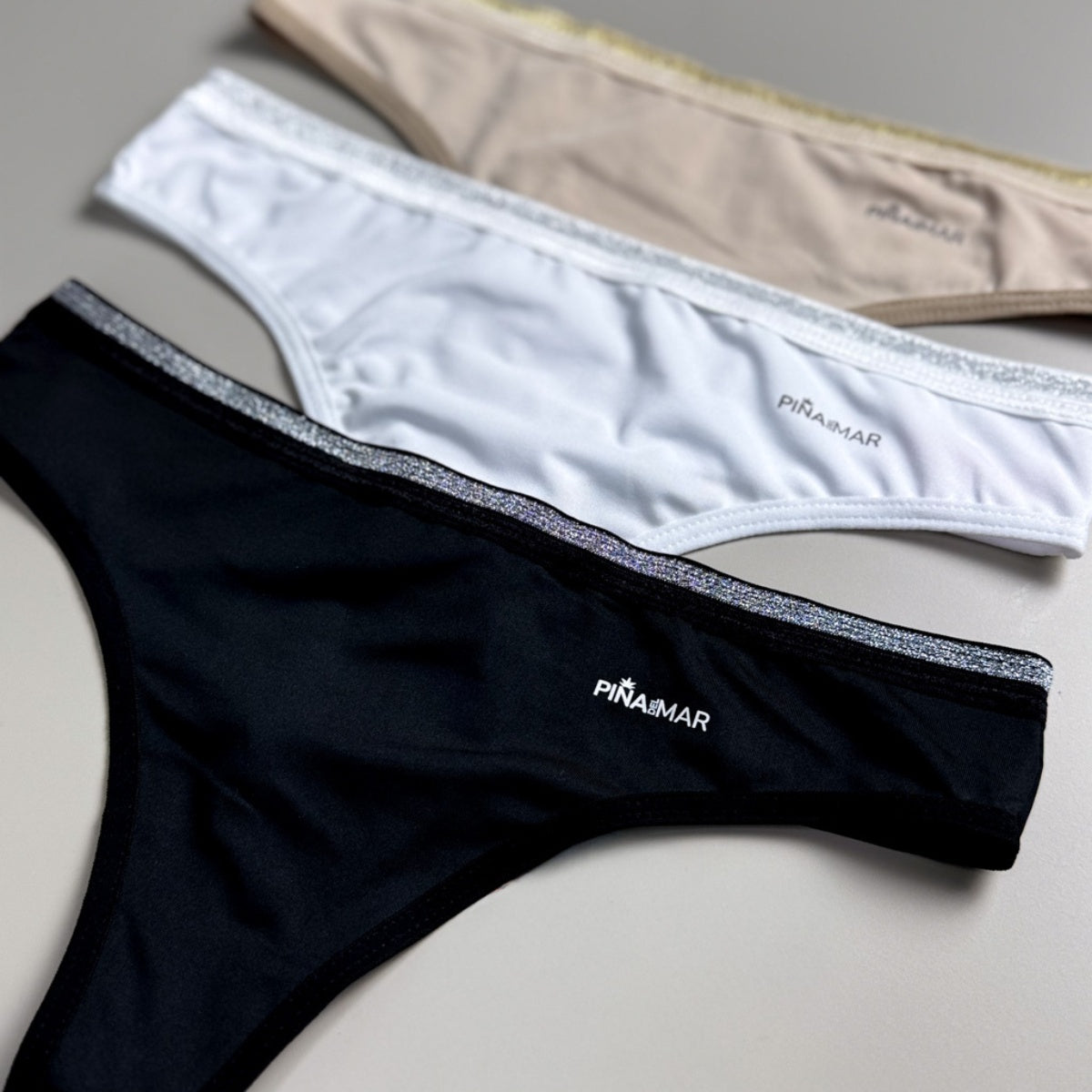 Tanga Brasilera en Nylon Pack x3 / Mujer E-2040