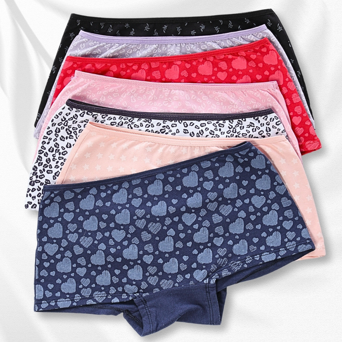 Semanario Panty Bóxer en Algodón Pack x7 Mujer E-7008