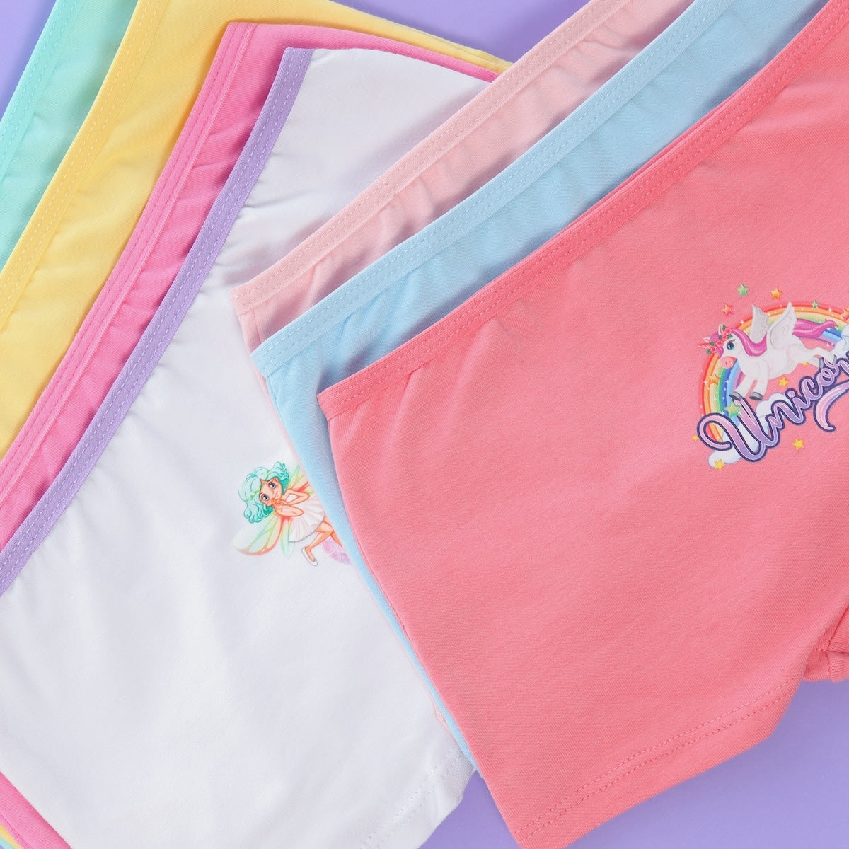 Semanario Niñas Pack X7 panties bóxer estampados Ref. 7015 - Piña del Mar - Colombia