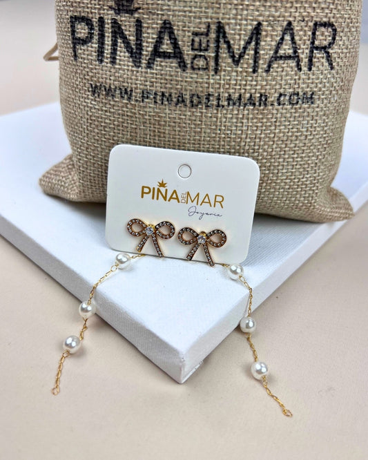 Aretes Perla Siena Mujer / E-E161G