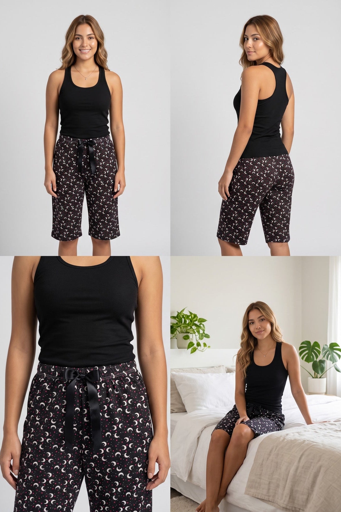Pijama Set Blusa y Capri Mujer | Ref. 5008