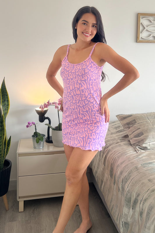 Pijama Batola en Tiras Estampada / Mujer E-5006