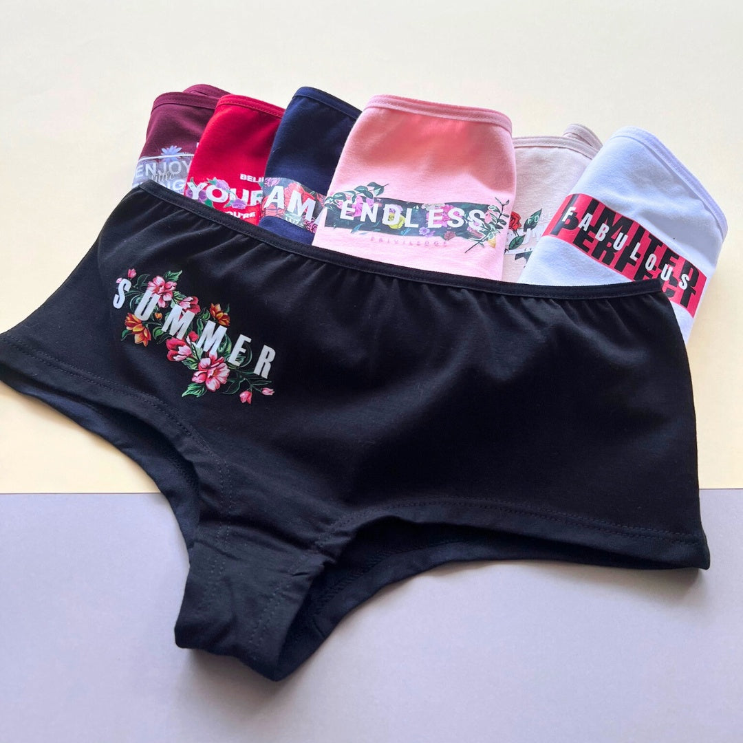Semanario panties Hipster en algodón estampados Pack x7 Ref. 7006 - Piña del Mar - Colombia