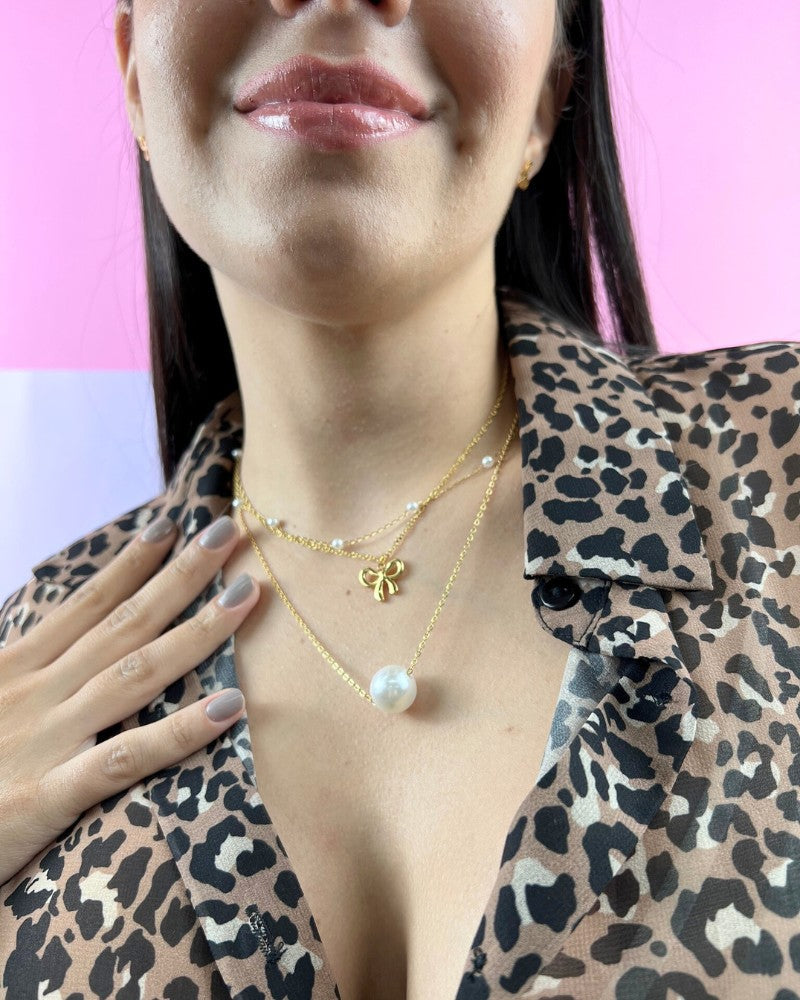 Set Collar y Aretes Florencia Mujer Piña del Mar