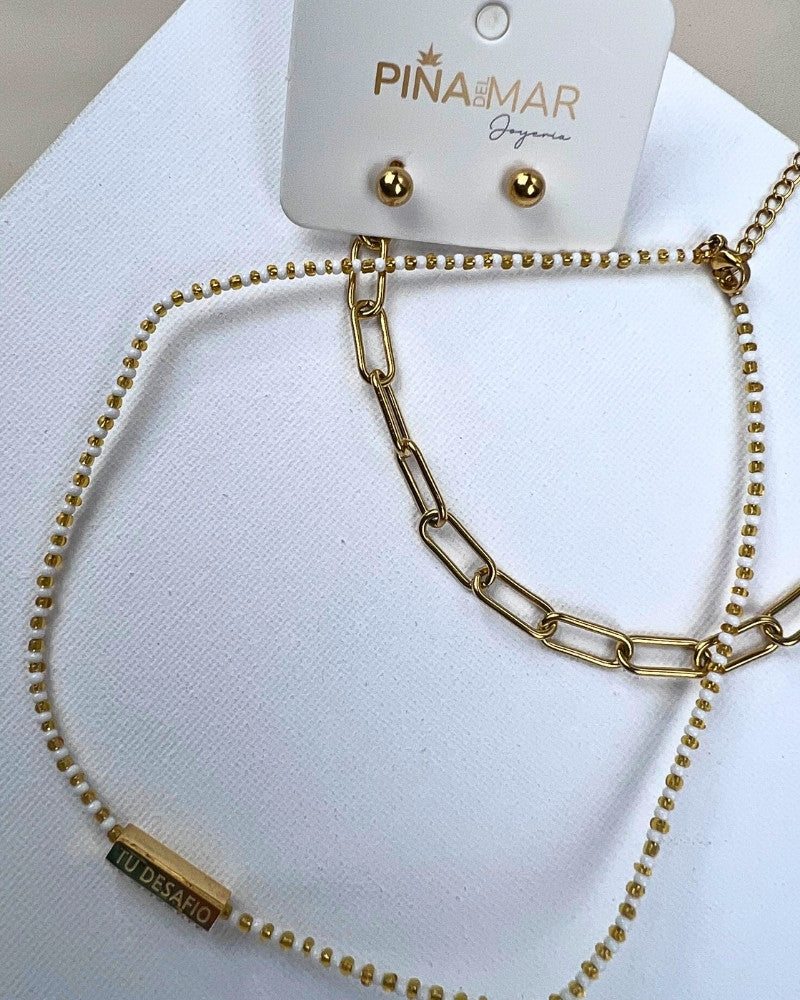 Set Collar y Aretes Kioto Mujer / E-122S2377