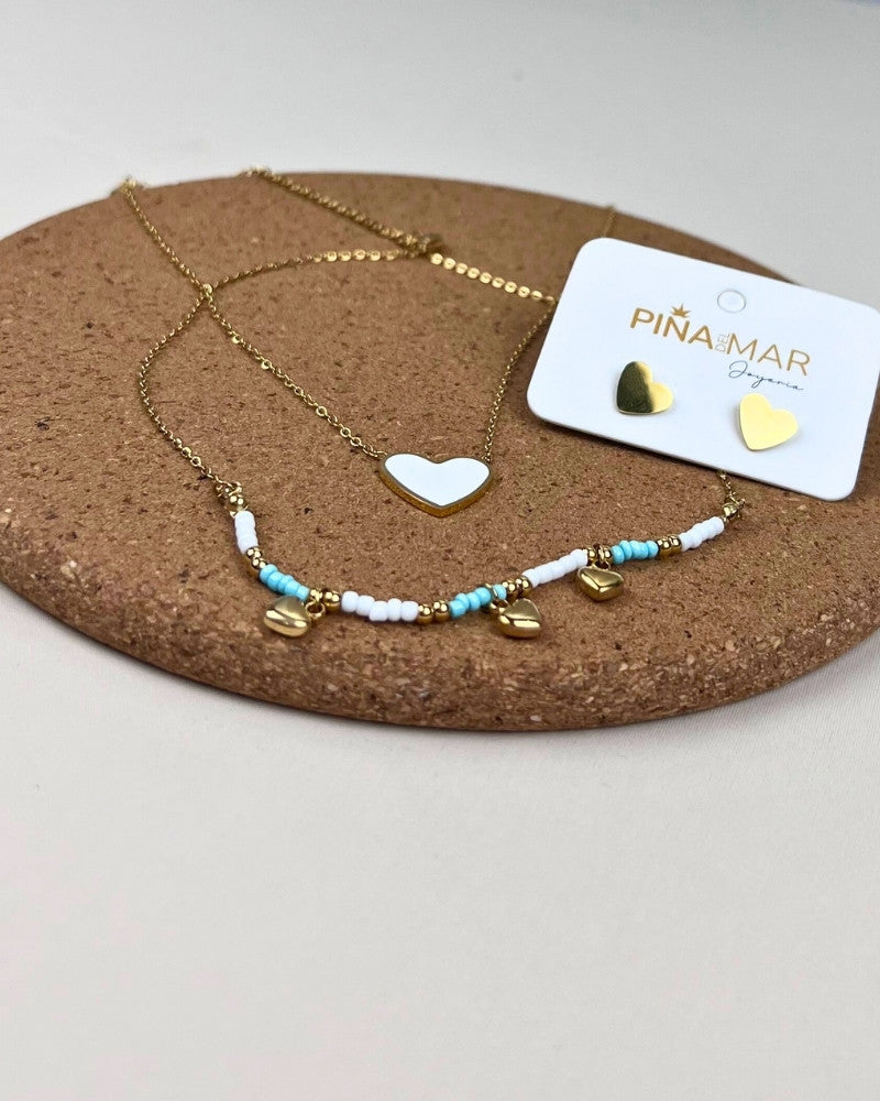 Set Collar y Aretes Paris Mujer / E-122S2396