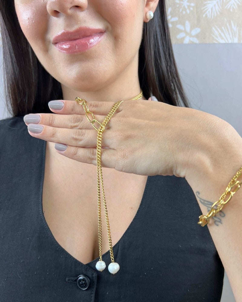 Set Collar y Aretes Roma Mujer / E-122S2429