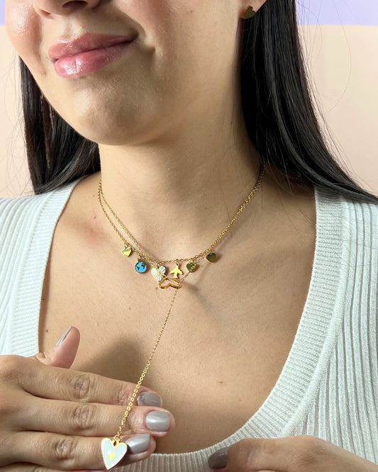 Set Collar y Aretes Santorini Mujer / E-122S2385