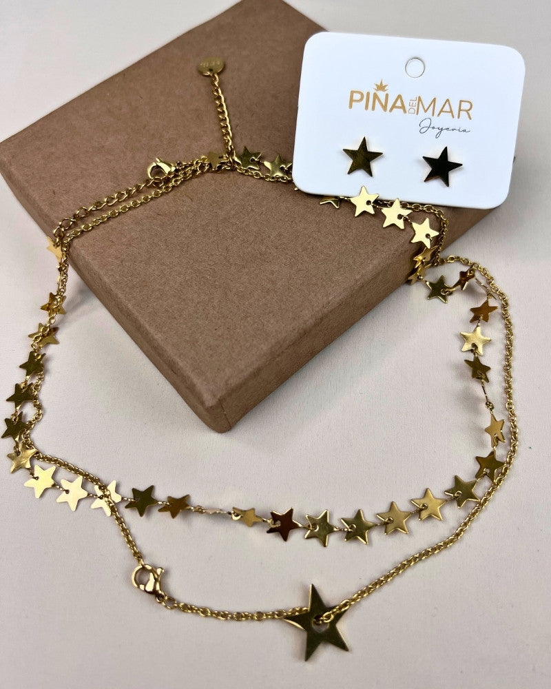 Set Collar y Aretes Viena Mujer / E-122S2383