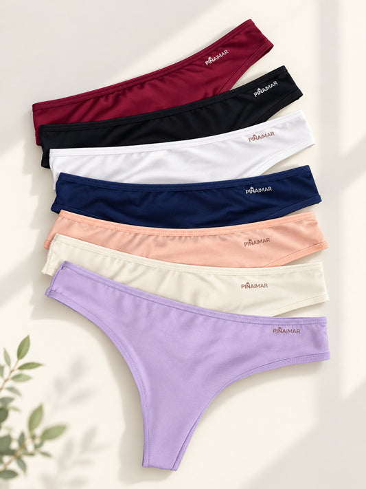 panty tipo brasilera en polinylon Ref.2020 femenino semanario Packx7 marca piña del mar