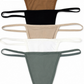 Pack x5 panties brasileras de tiras en nylon premium Ref. 52045, colores surtidos