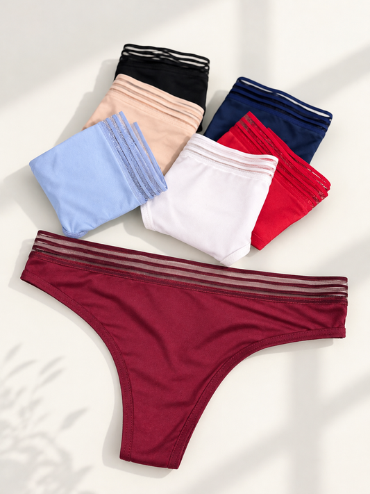panty brasilera en polilicra para mujer ref. 7021 semanario pack x7 marca piña del mar