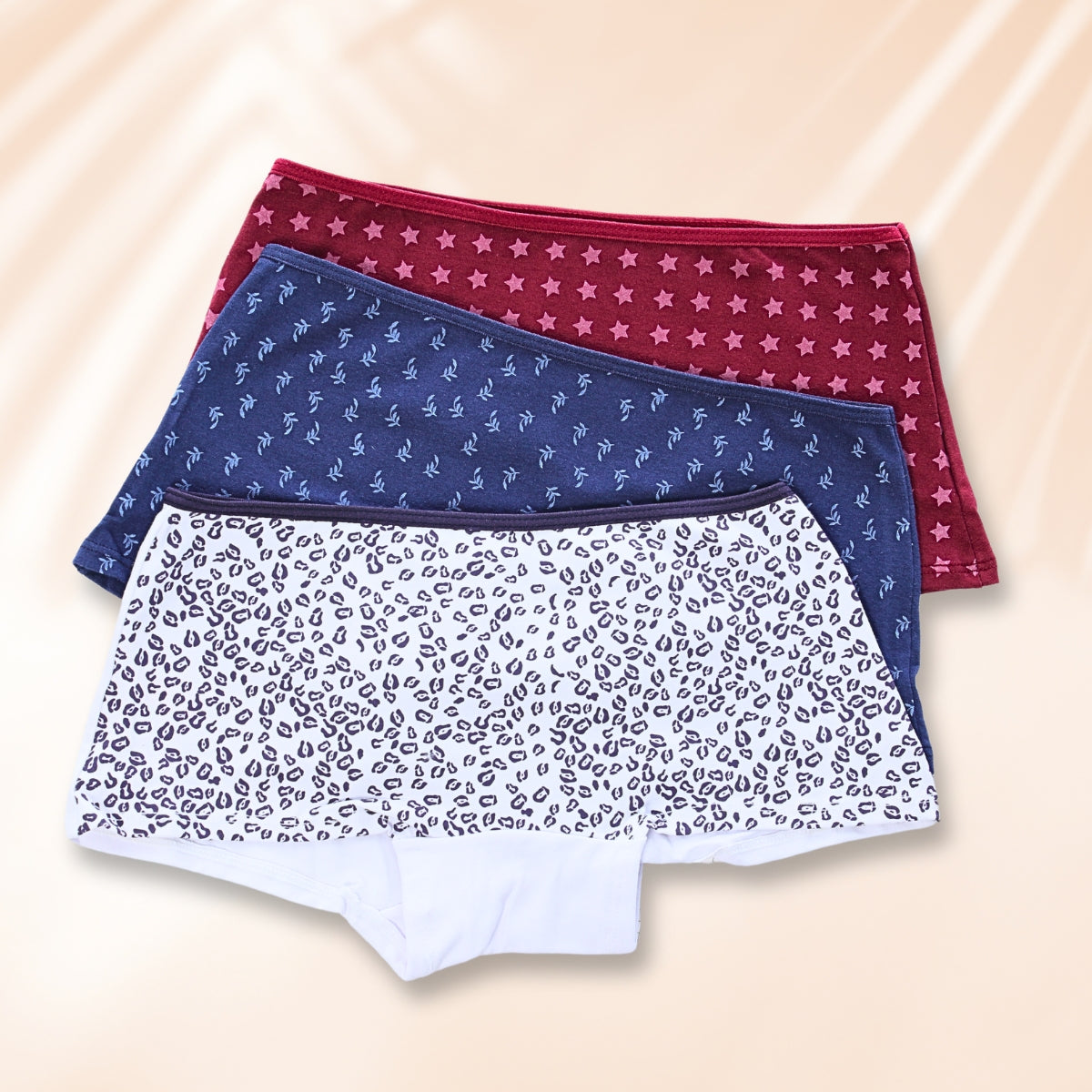 Panty Bóxer Algodón Est Pack x3 / Mujer Ref. E-409 - Piña del Mar - Colombia