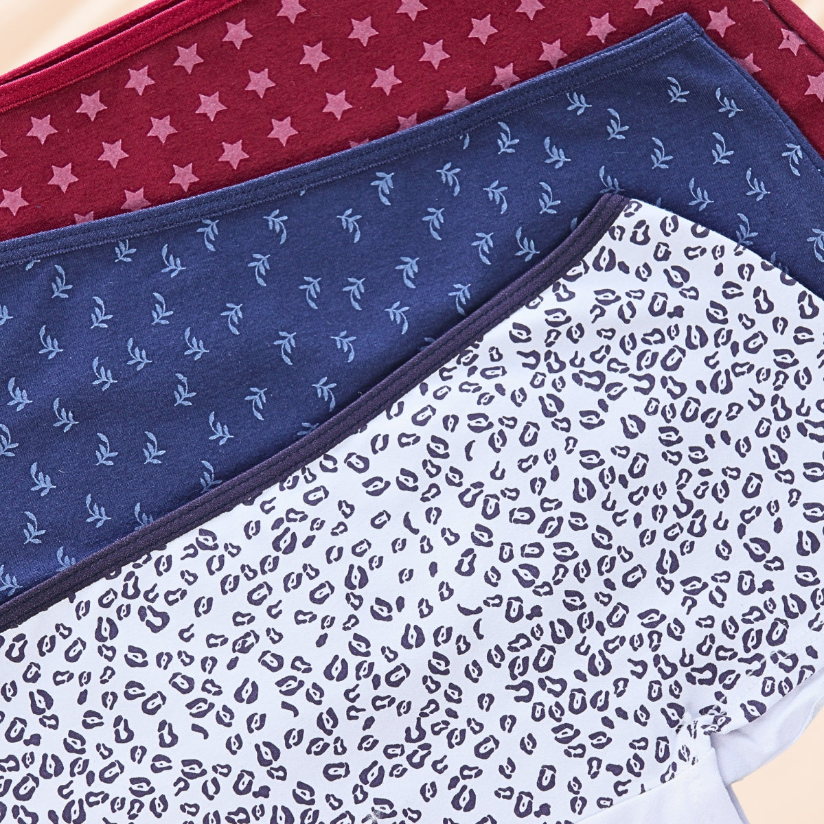 Panty Bóxer Algodón Est Pack x3 / Mujer Ref. E-409 - Piña del Mar - Colombia