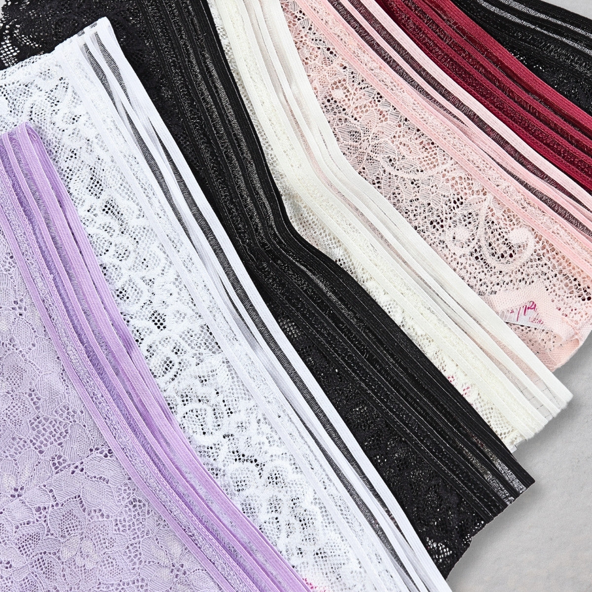 Semanario Panty encaje con elástico en cintura solo fondo Pack x7 Ref. E-7031 - Piña del Mar - Colombia