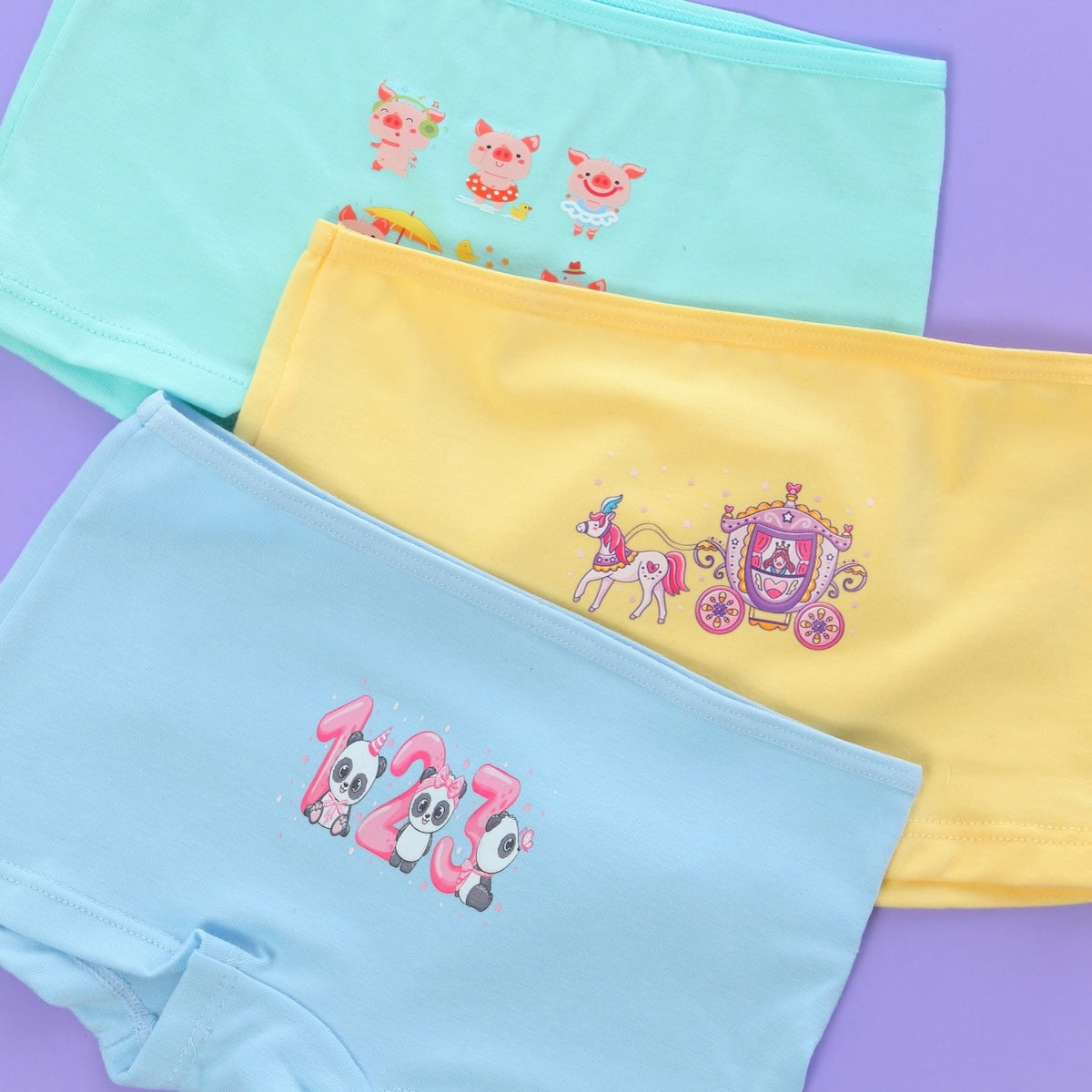 Panty Bóxer Surtido Pack x3 / Niña E-4003