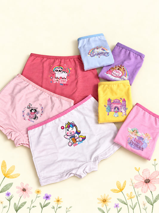 panty tipo boxer para nina piña del mar Ref. 7015 semanario Pack x7