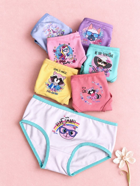 panty tipo cachetero para nina piña del mar  ref. 7014 en semanario Pack x7