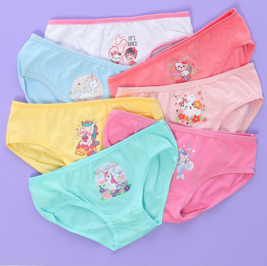 Semanario Niñas Pack X7 panties cachetero Estampados Ref. 7014 - Piña del Mar - Colombia