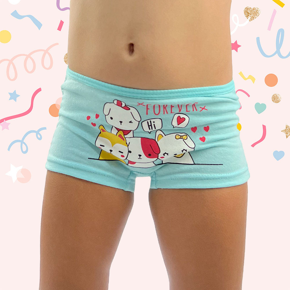 Semanario Niñas Pack X7 panties bóxer estampados Ref. 7015 - Piña del Mar - Colombia